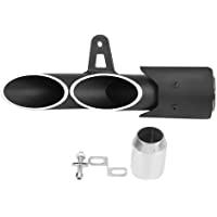 Los mejores  - Tarente Motocicleta Dual-Salida de Escape Tail Pipe silenciador del Tubo de Escape Tip for Y-a-m-a-h-a YZF-R6 S-U-Z-U-K…